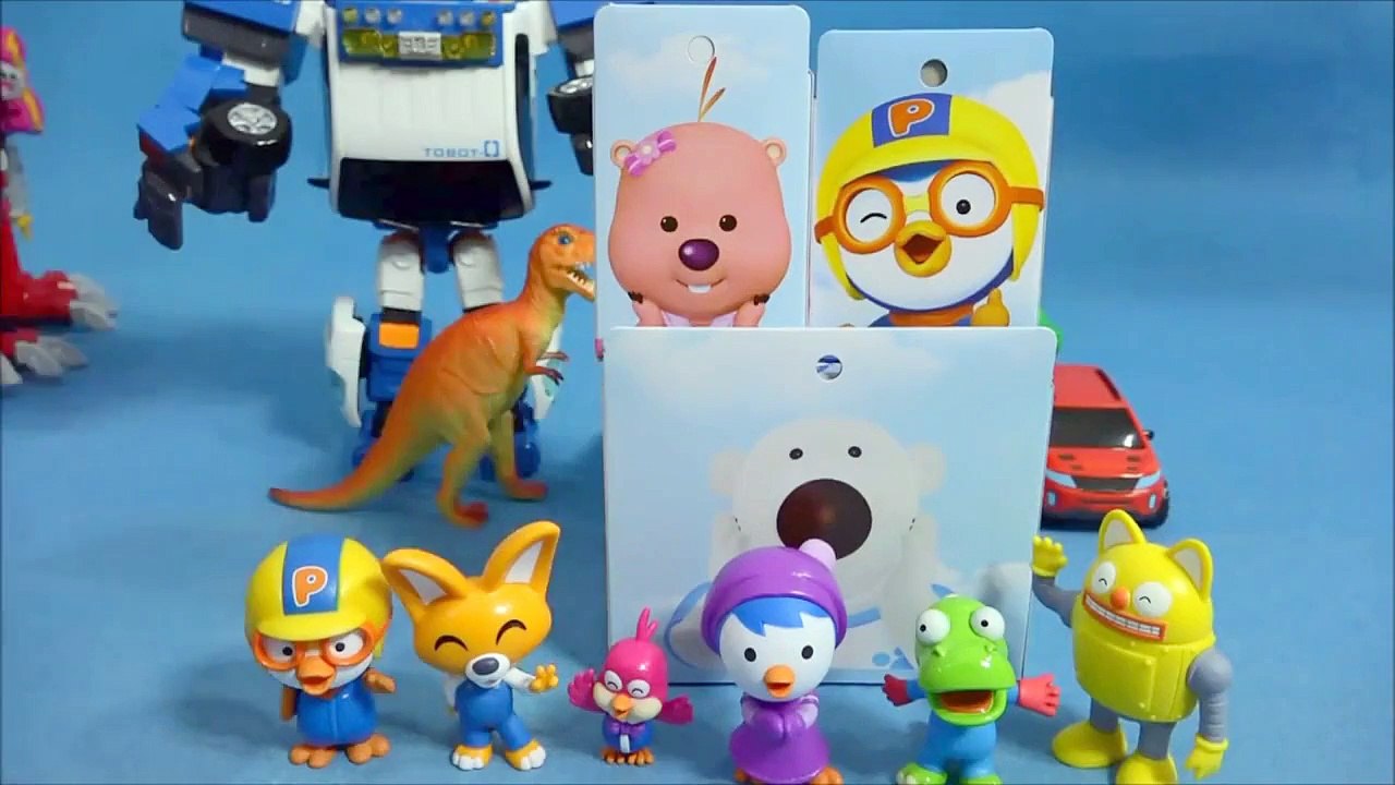 Pororo 10 désolé, le harcèlement, la délicate Rong délicate et les amis des amis et ou robot jouet unboxing 10 Pororo figure jouets