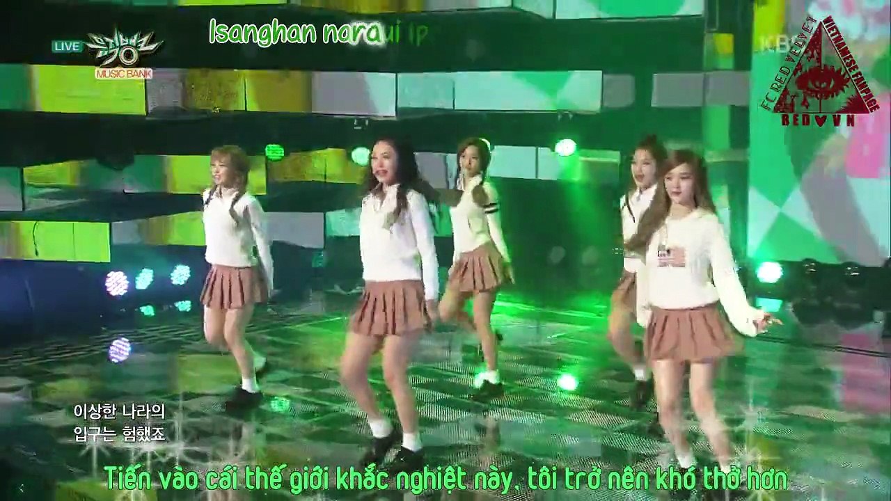 [RedHeartVN][Vietsub + Kara] 150911 Red Velvet Live Music Bank - Huff n Puff