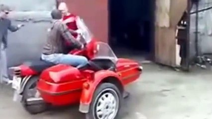 Fun ride on a motorcycle