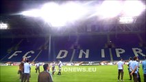 Dnipro-Lazio, passeggiata Lazio alla Dnipro Arena (16.09.2015)