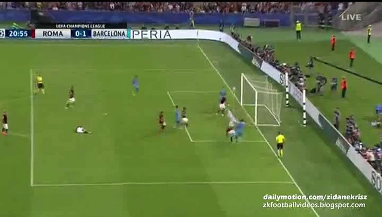 0-1 Luis Suárez Goal | Roma v. Barcelona 16.09.2015 HD