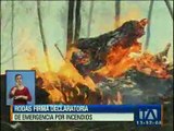 Rodas firma declaratoria de emergencia por incendios