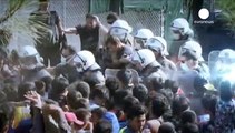 تنش میان پلیس یونان و صدها پناهجو در جزیره لسبوس