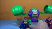 Superheroes Superman Batman Toys in a glass of water Gotham City Joker Robo rampage superheroes kids videos enfants