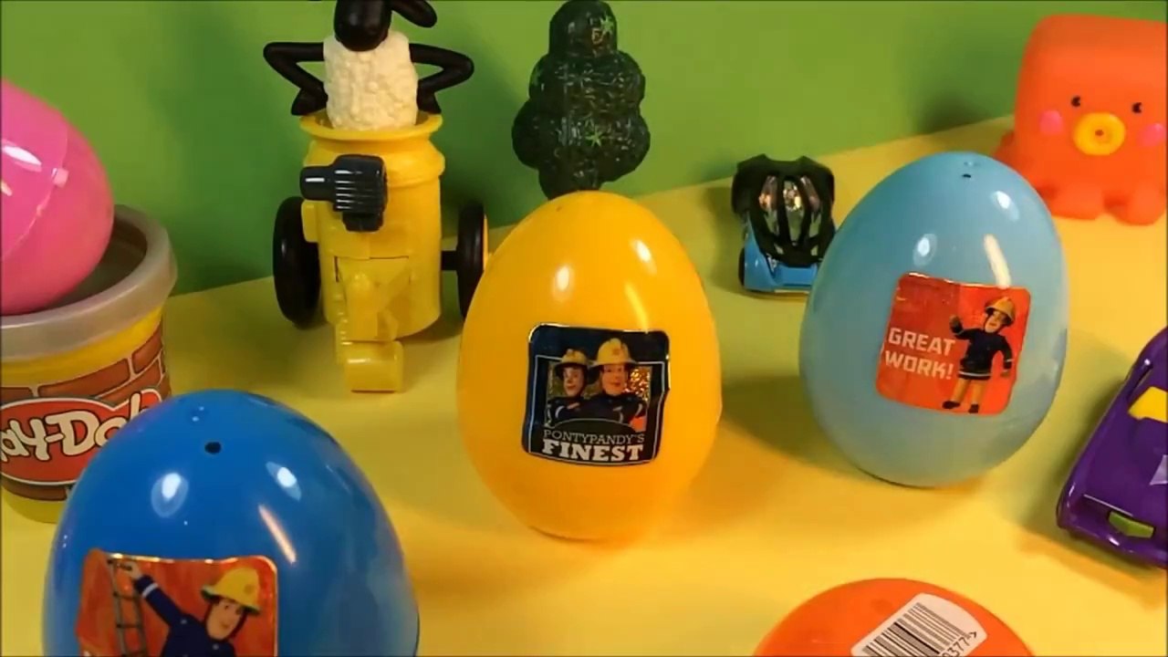 Surprise eggs Fireman Sam Surprise TOYS oeufs surprise Shaun the Sheep CBeebies kids videos fun enfants