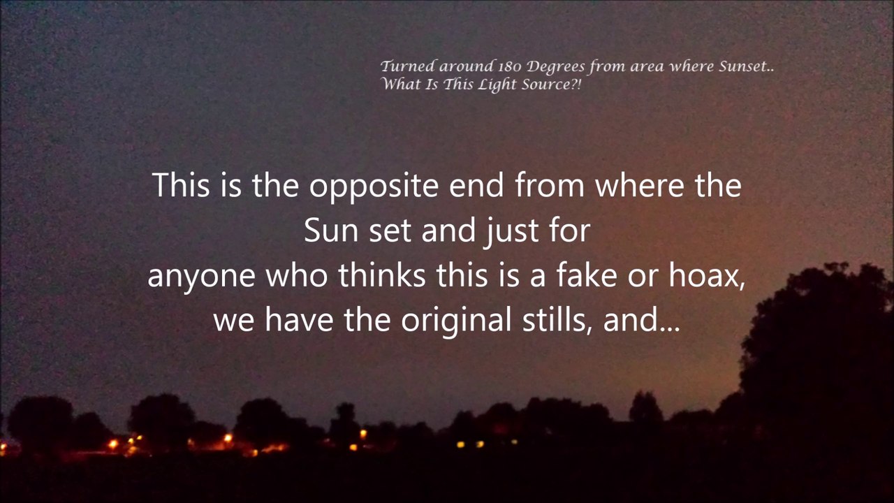 Nibiru Red Light Source On Opposite Direction From Sunset in the UK!