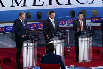 Candidates at second tier debate begin by attacking Trump
