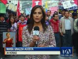 Quito: Manifestantes marcharon en rechazo a las políticas del régimen