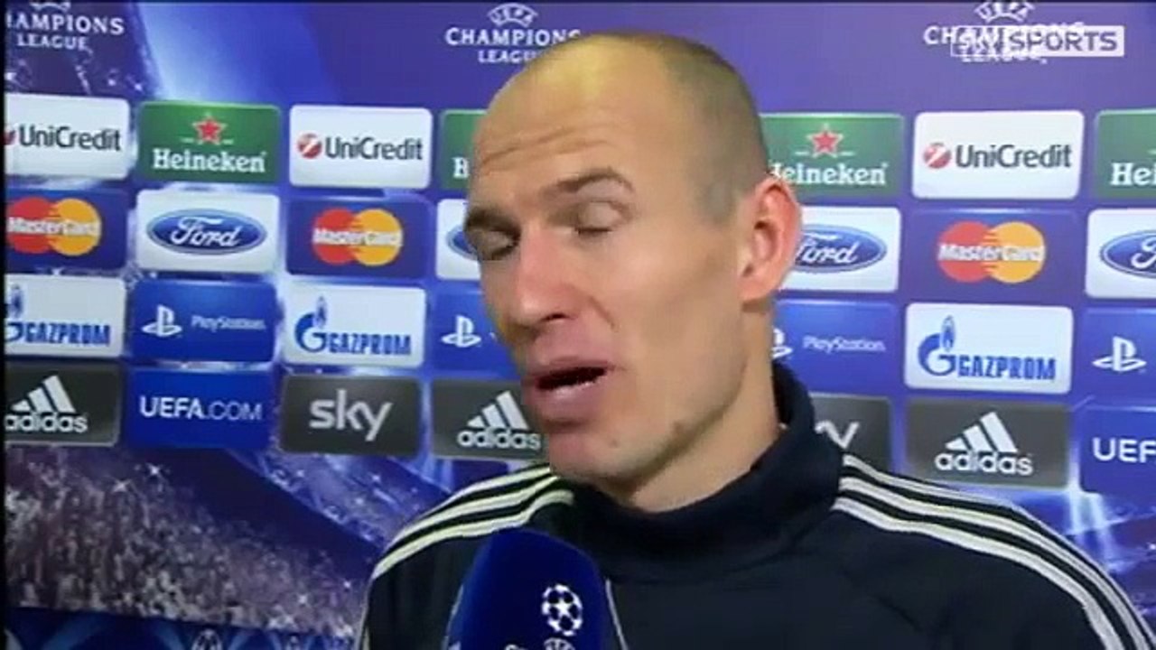 Bayern Munich Vs Barcelona 4-0 - Arjen Robben Interview After His Goal - April 23 2013 - [HQ]