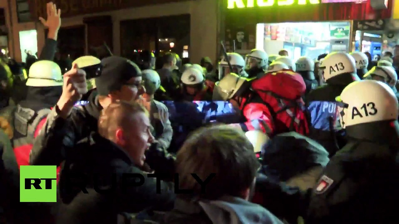 German Riot Police Smash Innocent Bystander Unconscious During Hamburg Clashes