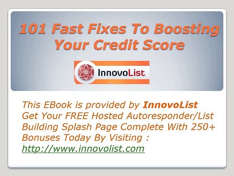 101 Fast Fixes To Boosting Your Credit Score