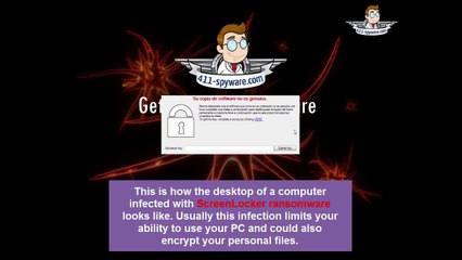 Eliminate Screenlocker ransomware