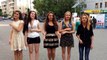 5 Russian Girls sing A Cappella in the streets