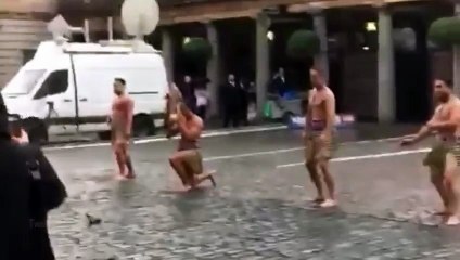 Le haka de Jonah Lomu en plein coeur de Londres