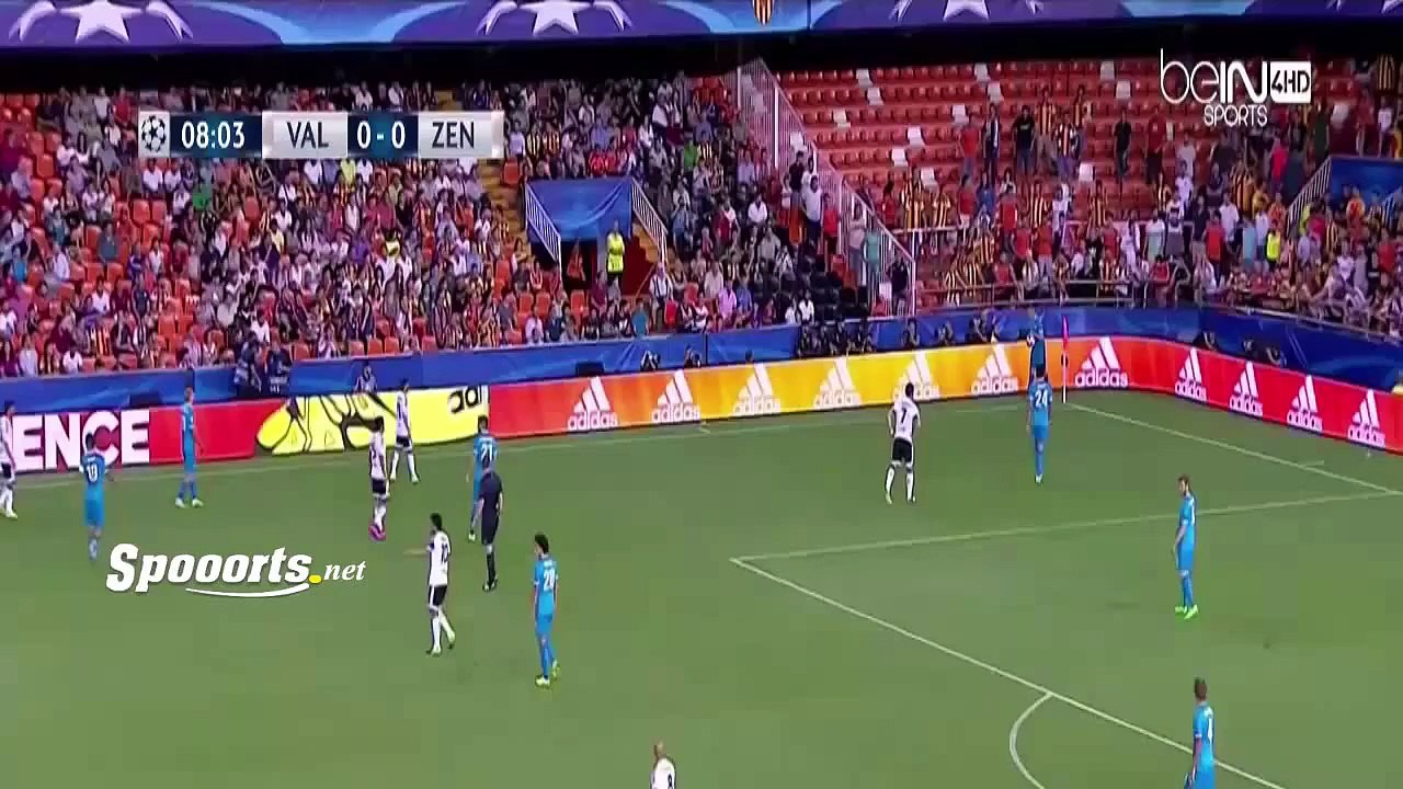 اهداف مباراة زينيت سان بيترسبورج 3-2 فالنسيا دوري أبطال أوروبا 2015-9-16