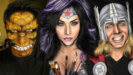 KA-POW! Makeup Artist Transforms Into Comic Book Characters