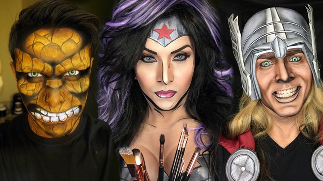 KA-POW! Makeup Artist Transforms Into Comic Book Characters