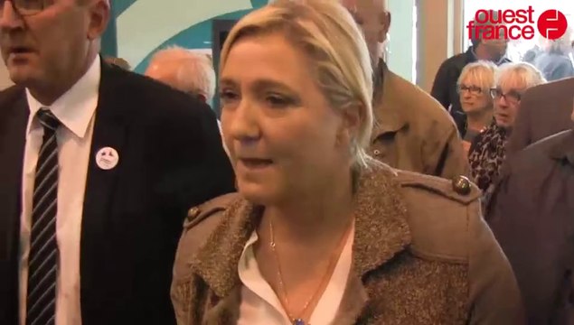 Marine Le Pen en visite au Space à Rennes