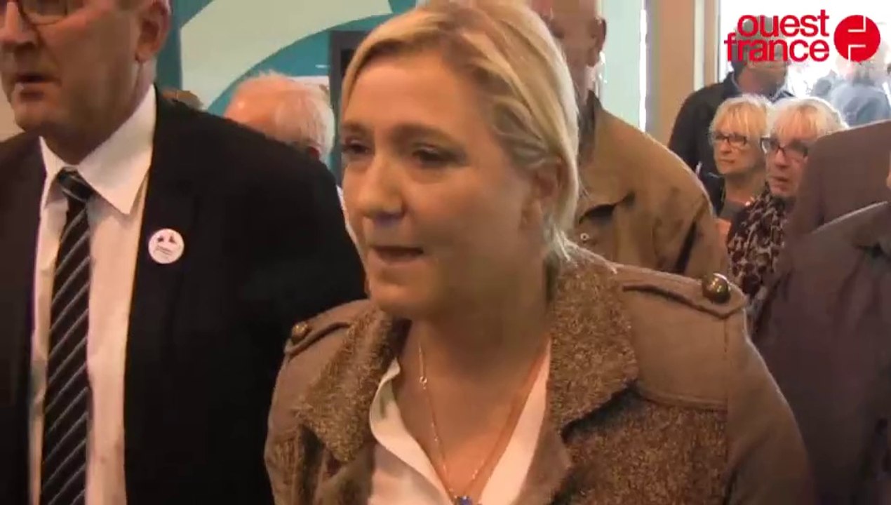 Marine Le Pen en visite au Space à Rennes
