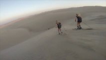 Sand skiing - Insane Skiing session on the sand!