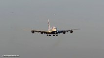 Golden Sunset Landing of British Airways Airbus A380 [G-XLEC] Landing at Los Angeles Intl. Airport (LAX) [Full HD]