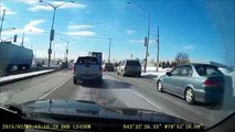 Instant Karma For Trying To Cut Off Truck