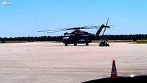 Sikorsky CH-53 taxiing the runway