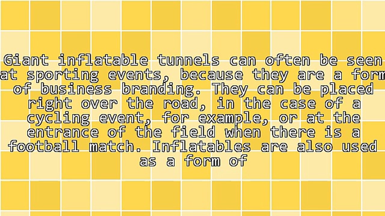 All Facts Regarding Inflatable Tunnels