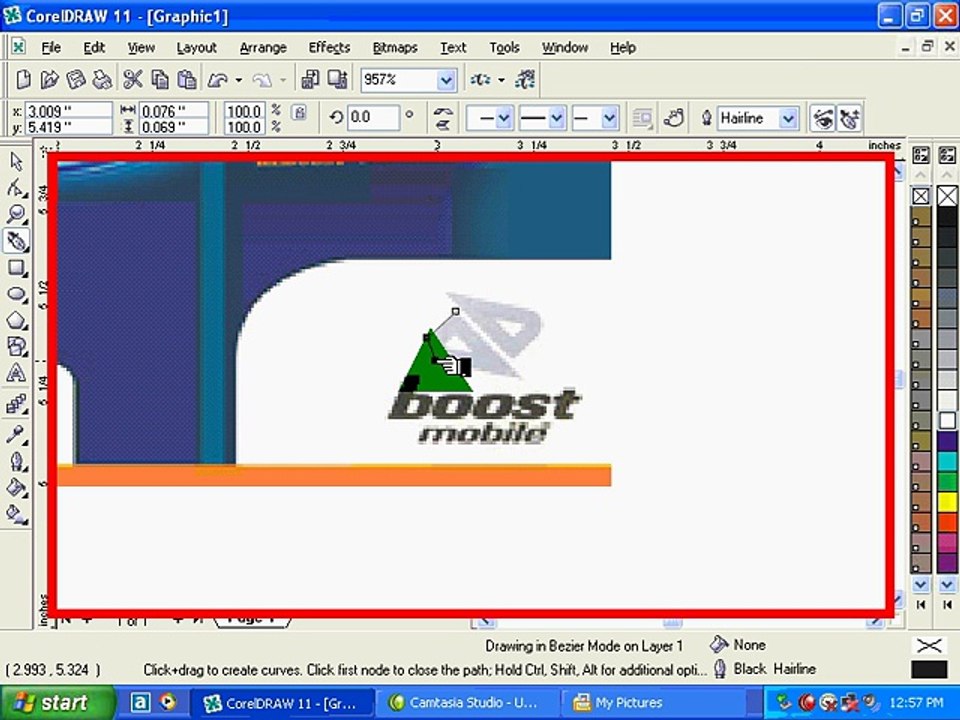 How to use Pen Tool in coral draw Urdu/Hindi lecture