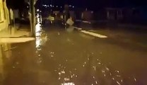 Captaron las primeras olas del tsunami en las calles de Chile