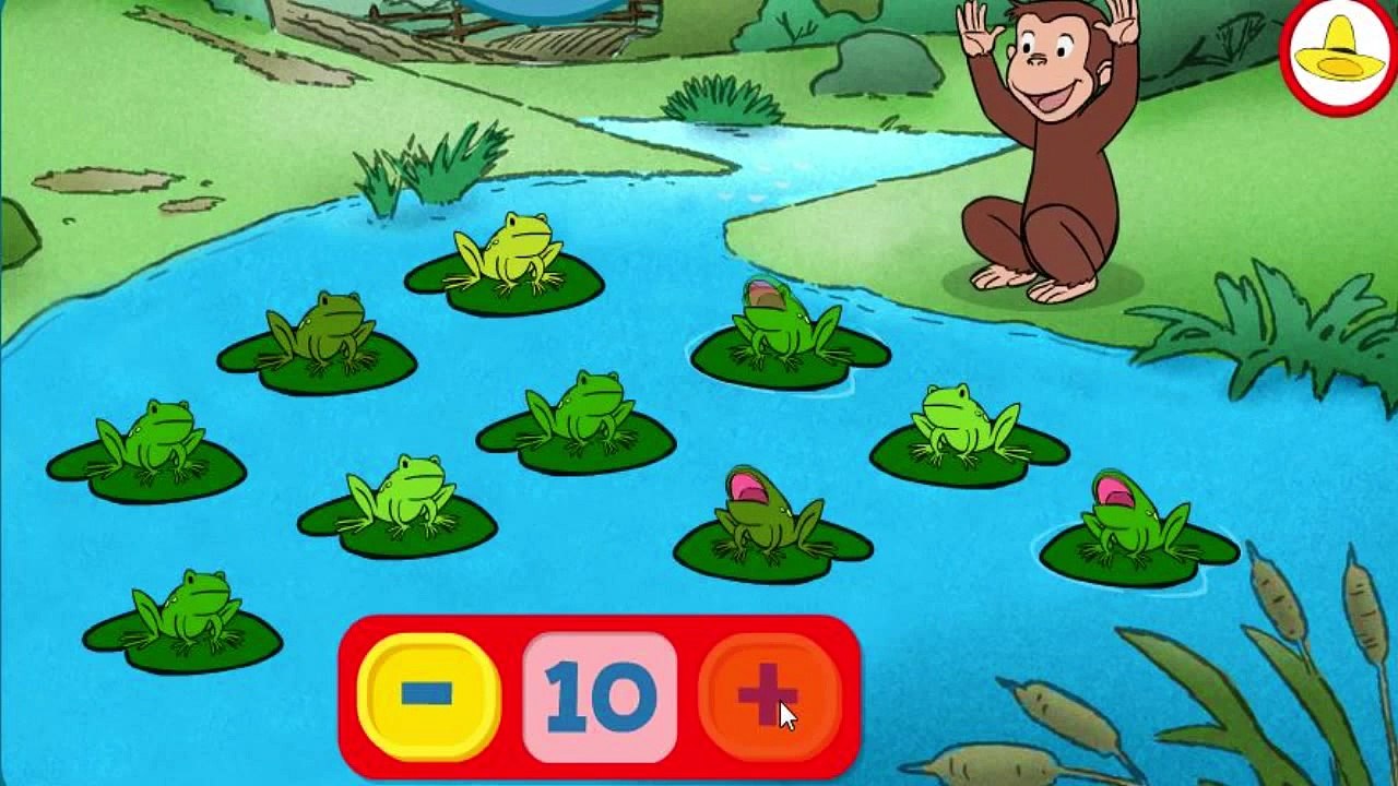 Curious George Full Episode English Cartoon Games – Monkey Faces – Ribbit – Hide & Seek –