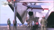 F-18, C-2 Greyhound. Carrier Takeoffs and Landing - USS George H.W. Bush
