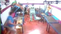 Machete-Wielding Men Attacking Coffeehouse in Iran