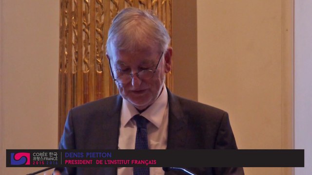 Année France-Corée 2015-2016 // conférence de presse, discours de Denis Pietton