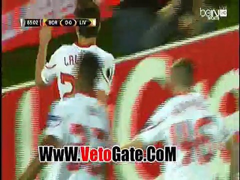 لالانا يتقدم بالهدف الاول ليفربول فى شباك بوردو
