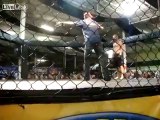 MMA Ref Knocks out Corner man over argument.
