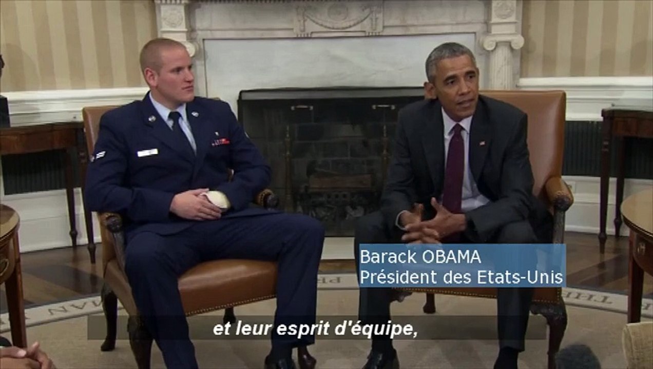 Obama reçoit les trois héros du Thalys à la Maison Blanche