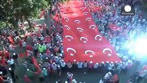 Tens of thousands rally for an anti-terror march in the Turkish capital Ankara