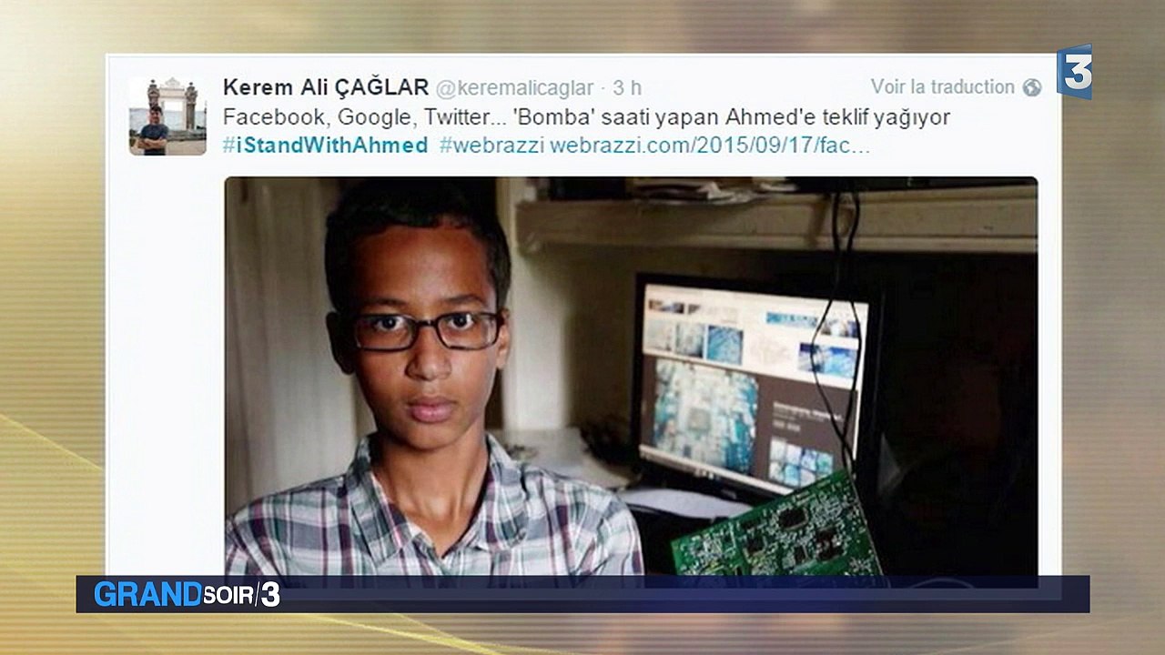 Le + de francetvinfo : Ahmed, l'ado soupçonné de terrorisme, est la nouvelle coqueluche des Etats-Unis