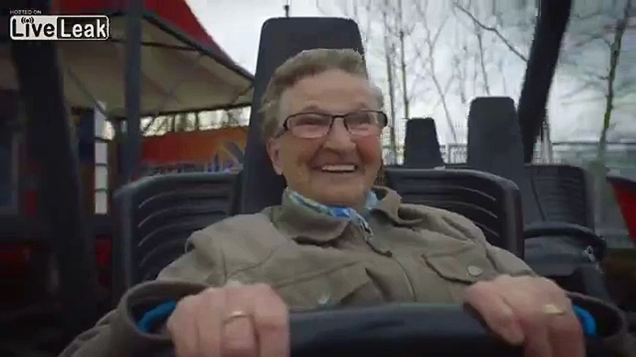 70 Year Old Rides A Rollercoaster For The First Time