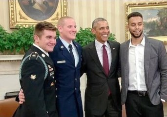 Download Video: Obama Meets With Three Men Who Halted Paris Train Attack