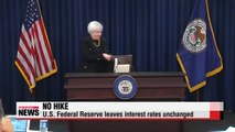U.S. Federal Reserve leaves interest rates unchanged