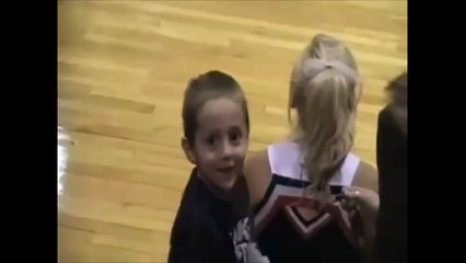 Boy Gets High School Cheerleader To Kiss Him