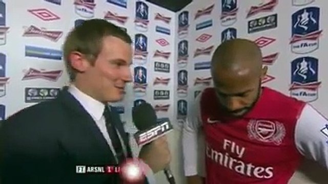 Arsenal Vs Leeds 1-0 - Thierry Henry Interview After His Goal - January 9 2012 - FA Cup - [HQ]