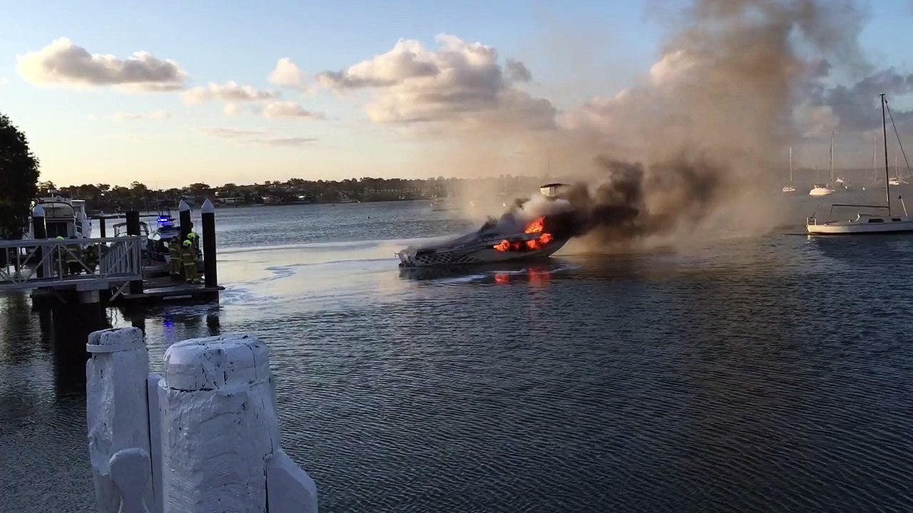 Boat fire