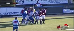 Pro Patria - Milan - Match Called Off Racial Abuse - Kevin-Prince Boateng Kicks The Ball On The Fans