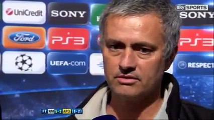 Real Madrid Vs APOEL Nicosia 5-2 [8-2] - Jose Mourinho Interview - April 4 2012 - [High Quality]