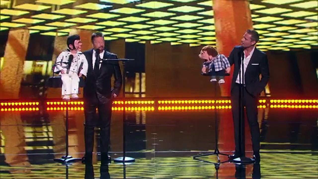 Paul Zerdin Terry Fator Joins Ventriloquist Onstage Americas Got Talent 2015 Finale