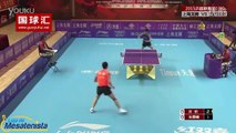 Magnifique point pendant un match de ping-pong