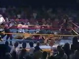 Wrestler asks fans for a chair and gets many on the ring!!